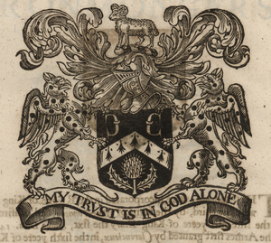 The coat of arms of the Clothworkers’ Company, from Stow (1633). [Full size image]