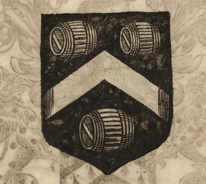 The coat of arms of the Vintners’ Company, from Stow (1633). [Full size image]