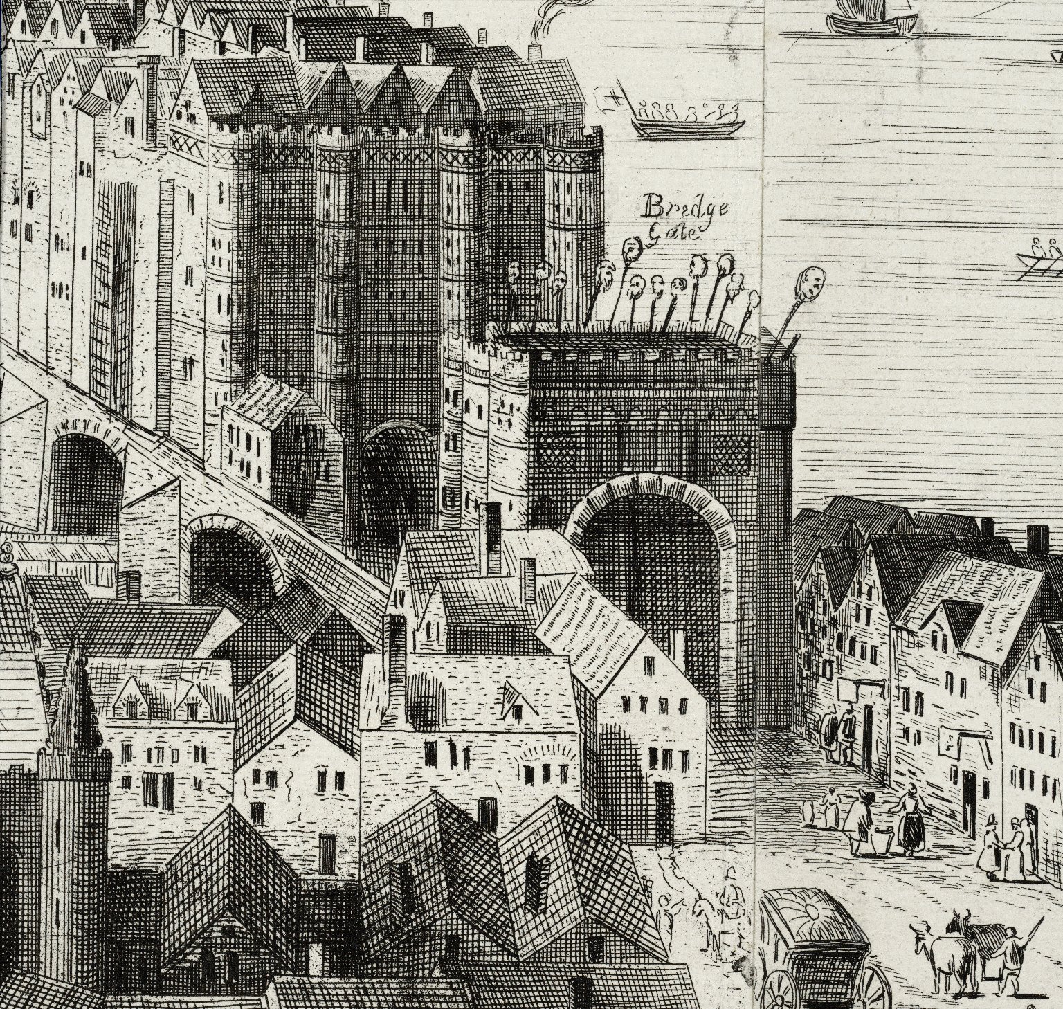 Detail from Claes Jansz Visscher’s London, reprinted ca. 1885. MAP L85c no.7 copy 3 (Digital Image File 12941). Used by permission of the Folger Shakespeare Library under a CC BY-SA 4.0 license.