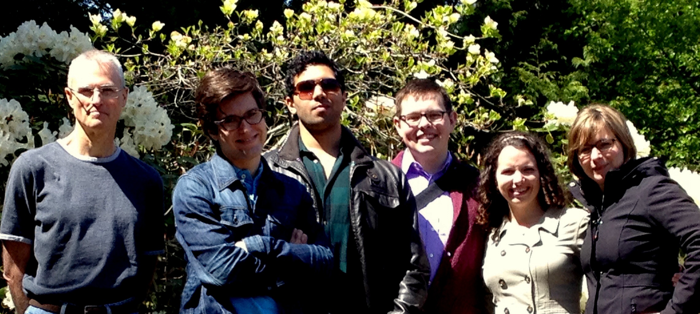 L-R: Martin, Tye, Zaqir, Nathan, Sarah, and Kim after our recent
                        farewell lunch