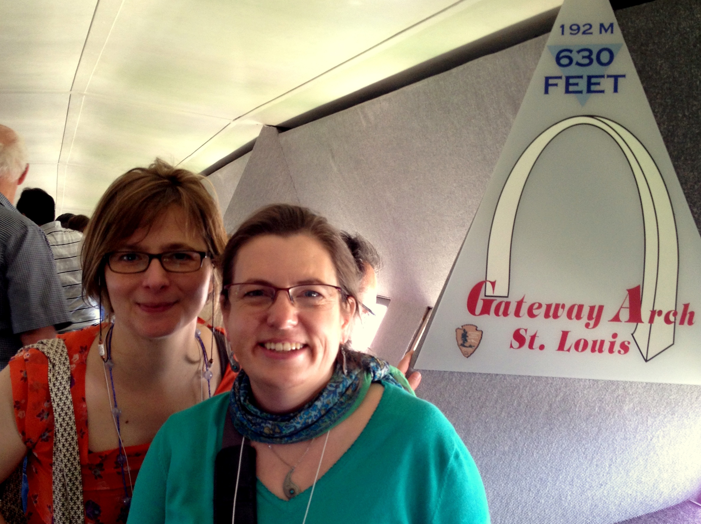 Kim and Janelle at the top of the Gateway Arch