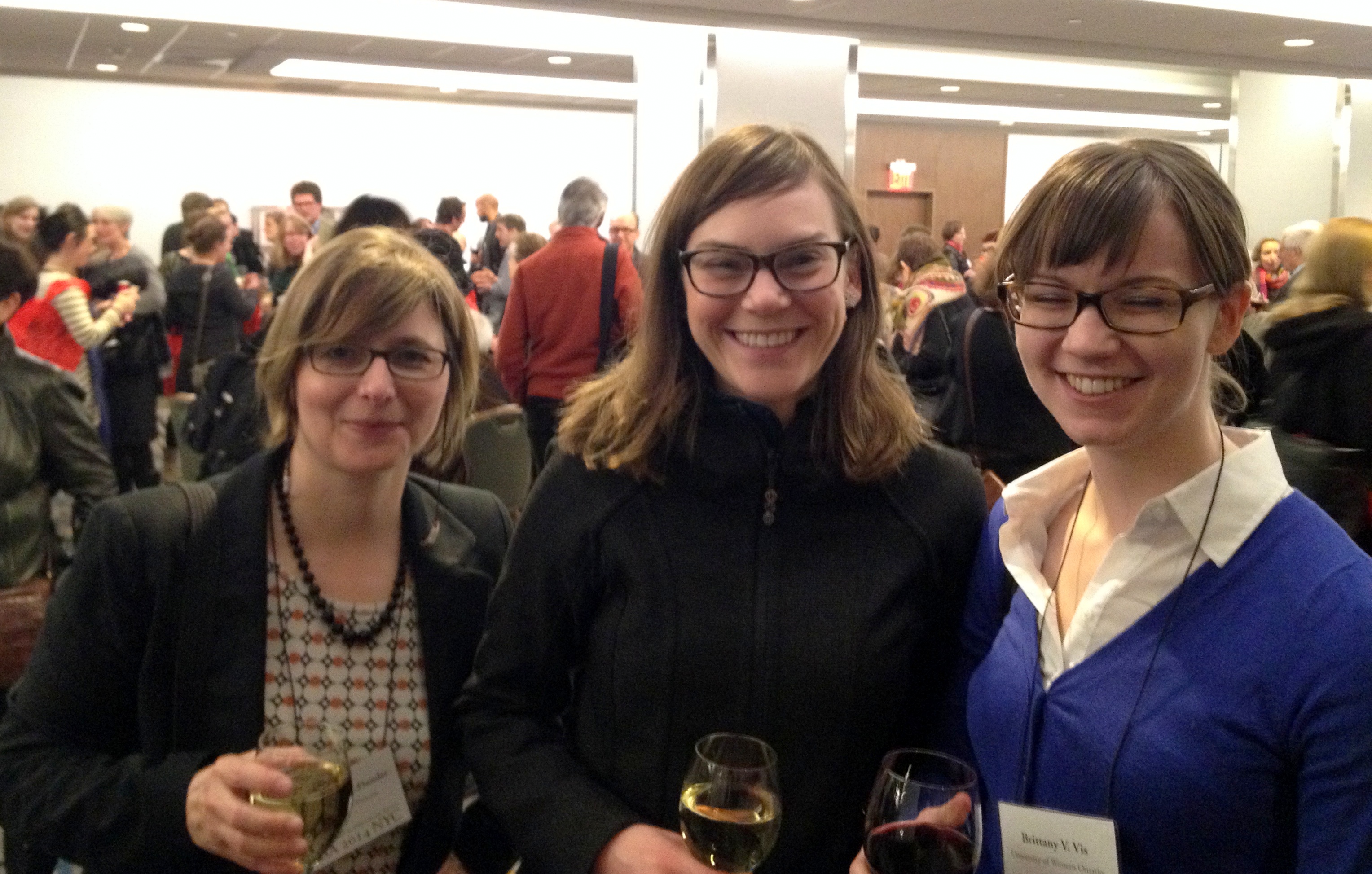 Kim @ the RSA Opening Reception with some
                        of the UVic contingent