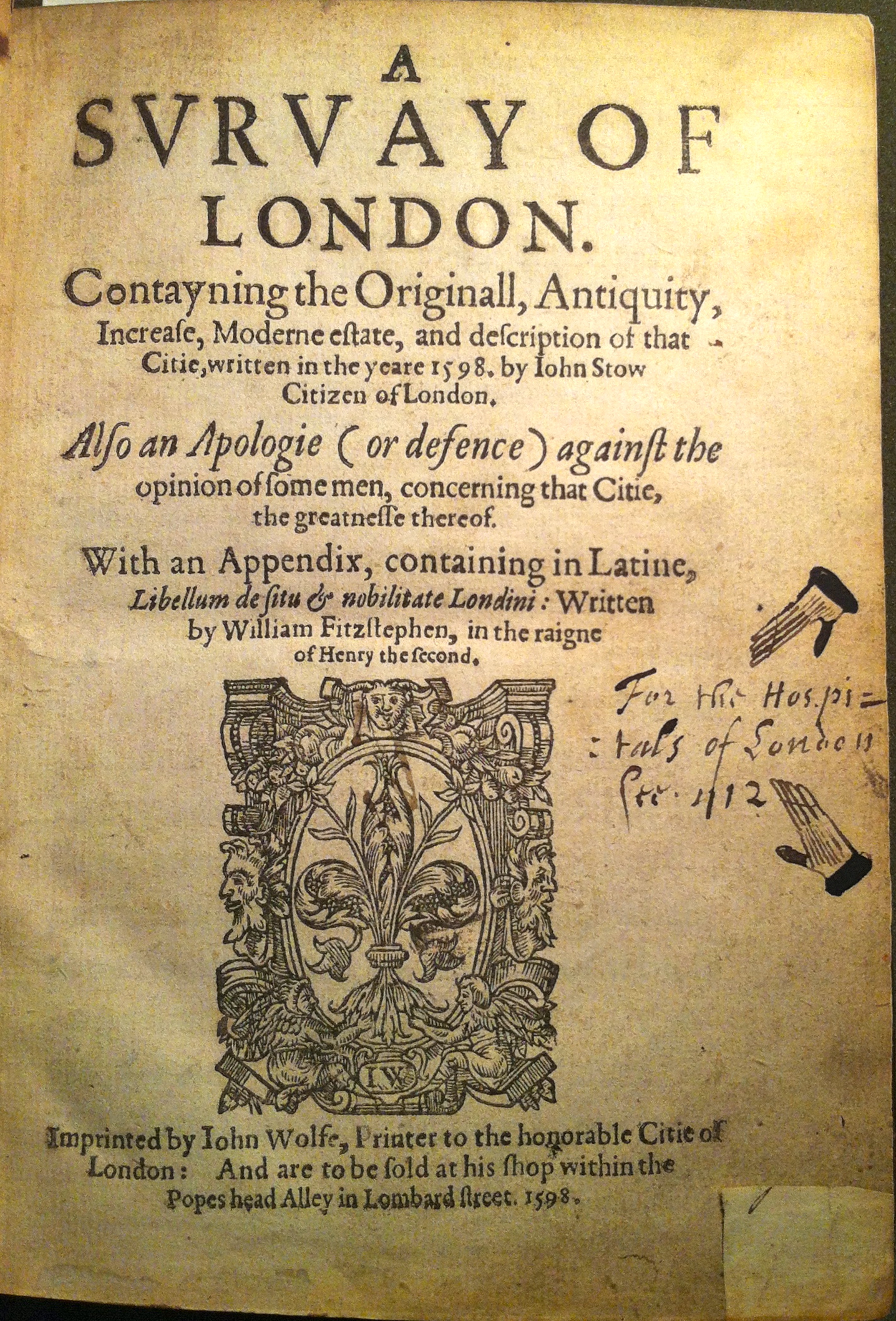 Title page of STC 23341 copy 2. Photo by Sarah Milligan courtesy of the Folger Shakespeare Library.